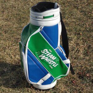 RARE Steam Whistle Beer Golf Bag Leather Embroidered Logo BELDING